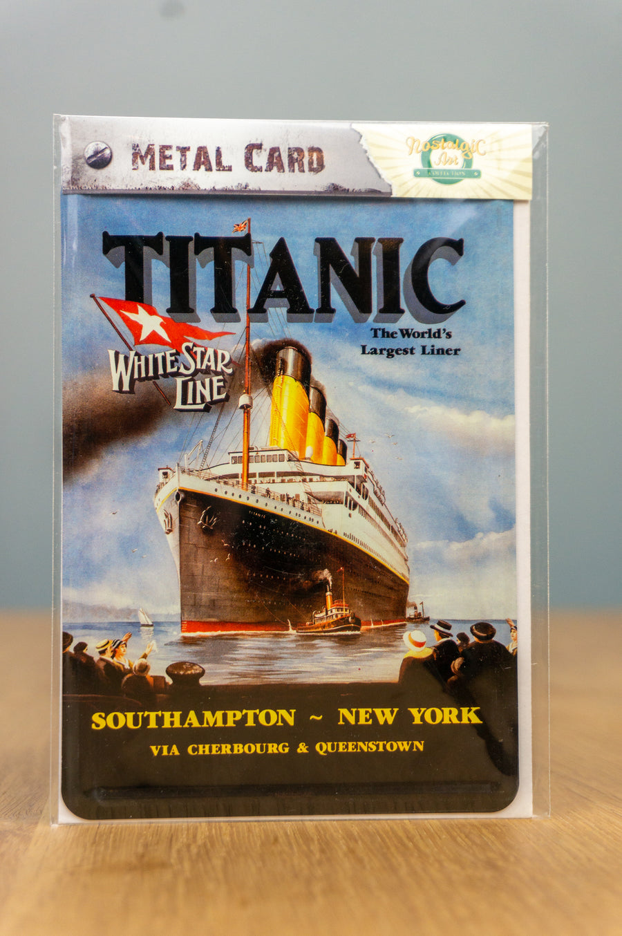 Metal Card - Titanic - White star line (Postcard)