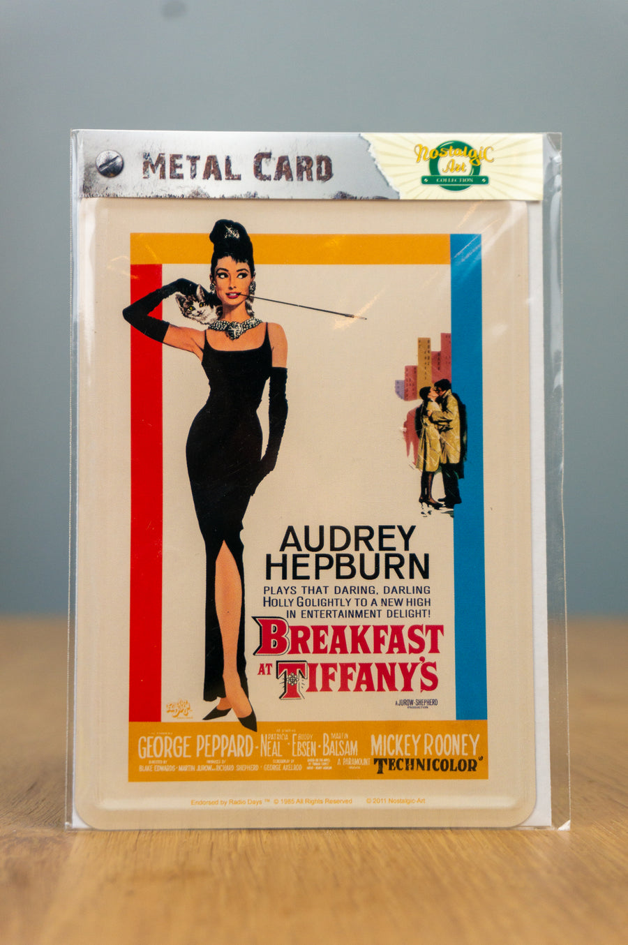 Metal Card - Audrey Hepburn - Breakfast at tiffany's (Postcard)