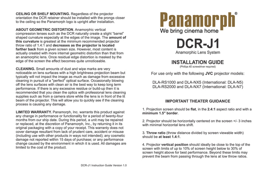 Panamorph - Paladin DCR J1 4K lens system