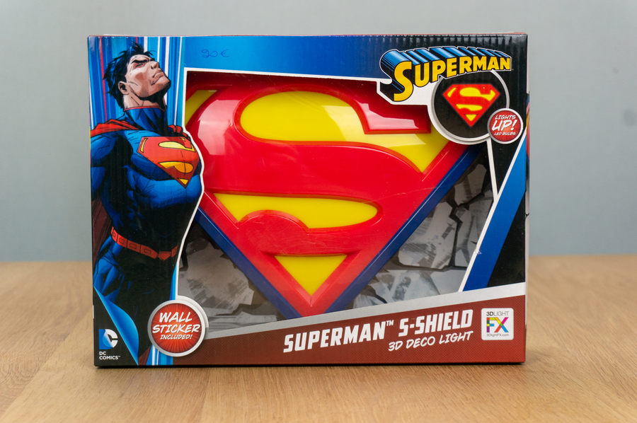 3D Deco Light - Superman S-Shield - Wandlamp