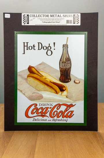 Metal Sign - Coca Cola - Hot Dog!