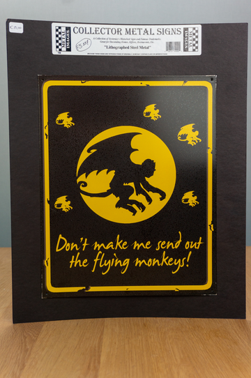 Metal Sign - Wizard of Oz - Flying monkeys