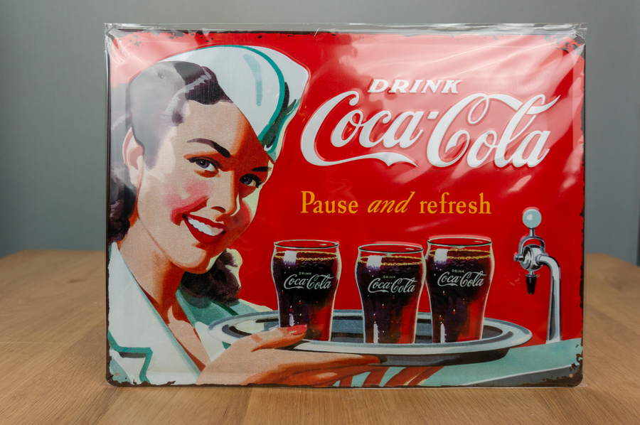 Metal Sign - Coca Cola - Pause and fresh